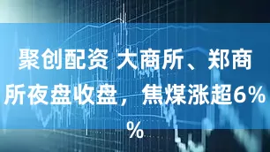 聚创配资 大商所、郑商所夜盘收盘，焦煤涨超6%