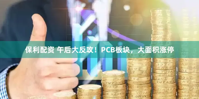 保利配资 午后大反攻！PCB板块，大面积涨停